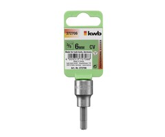 Bits voor dopsleutel 3/8'' - CV staal - 6 tot 12 mm