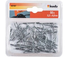Popnagels 3,2x6,5 mm 50 st. - Aluminium verzinkt