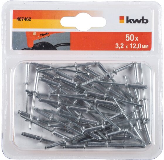 Wemekamp Tangen - Popnagels 3,2x12,0 mm 50 st.