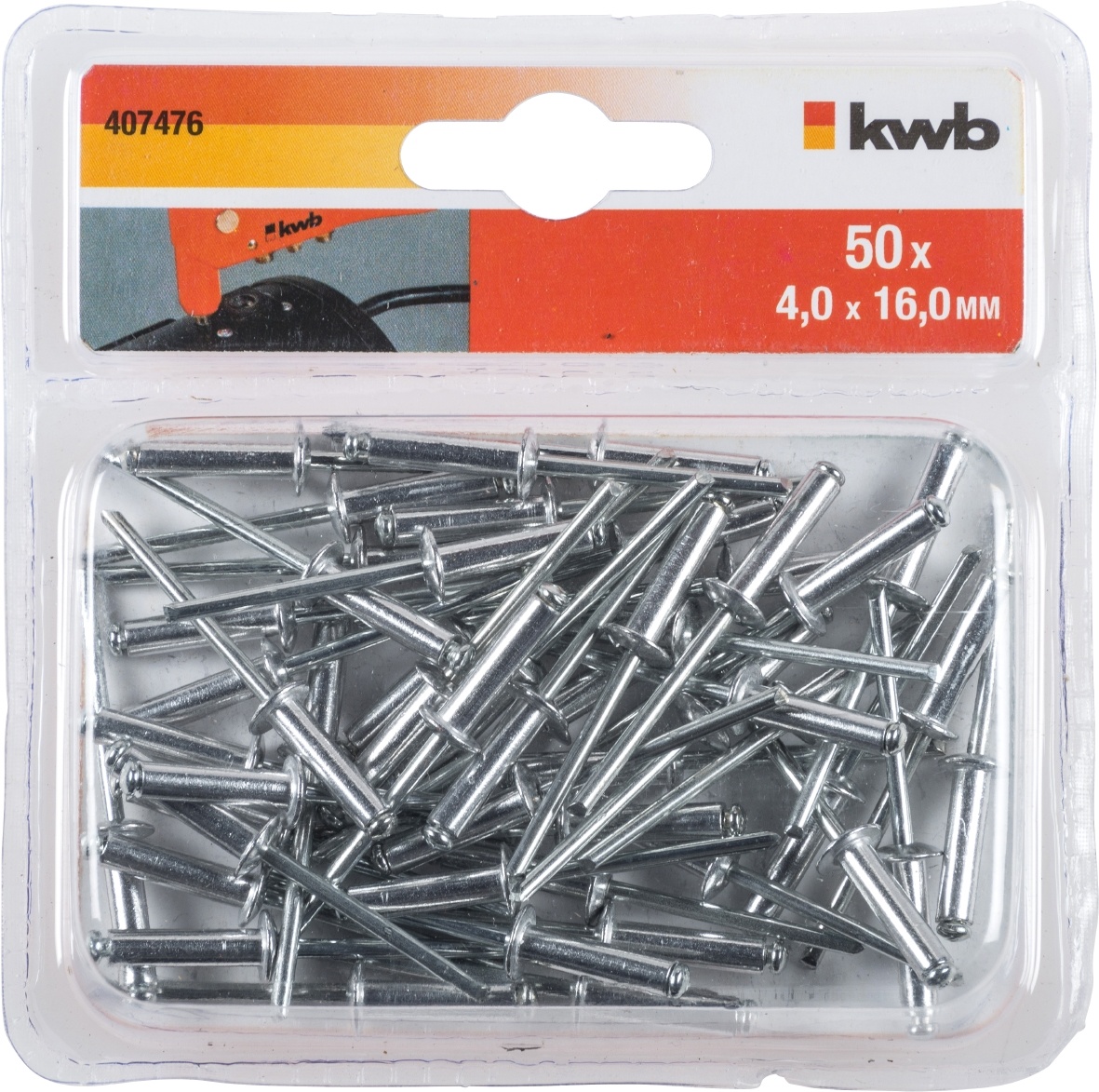 Popnagels 4,0x16,0 mm - 50 stuks