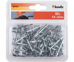 Popnagels 4,8x8,0 mm 50 stuks | Aluminium verzinkt