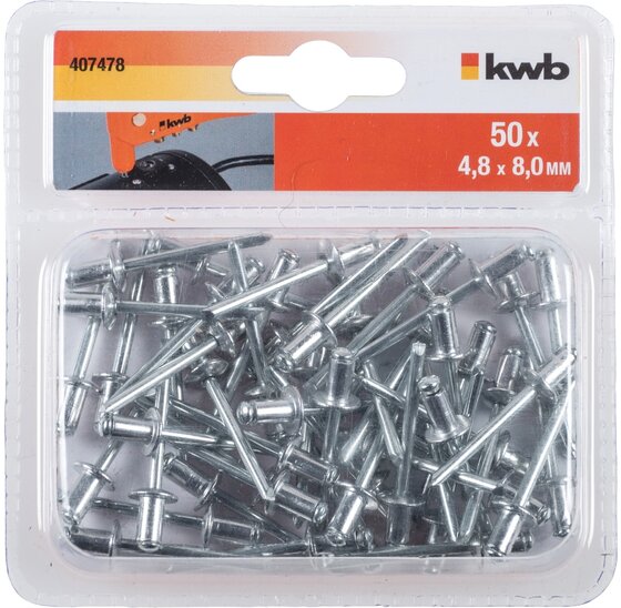 Wemekamp Tangen - Popnagels 4,8x8,0 mm 50 st.
