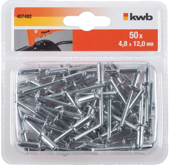 Wemekamp Tangen - Popnagels 4,8x12,0 mm 50 st.