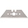Handzagen en messen - Trapeziumvormige mesjes 60x19 mm 6 st. kaart