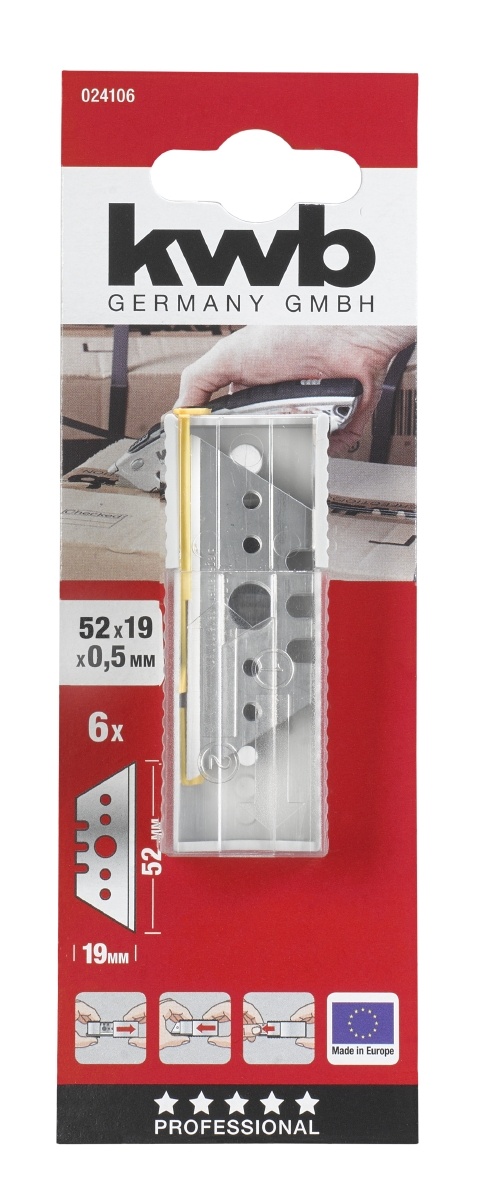 Trapeziumvormige Mesjes 52x19mm - 6 Stuks