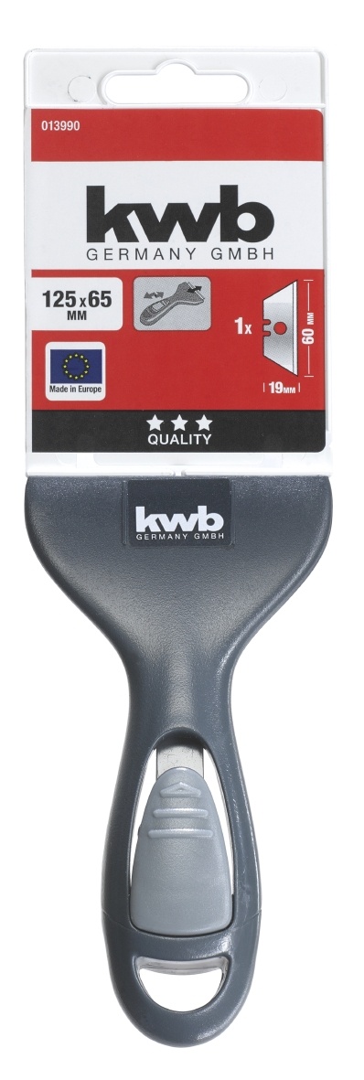 KWB Glasschraper 125x65mm met Trapeziummes