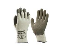 Werkhandschoenen Showa latex grijs 451 thermo XL-10