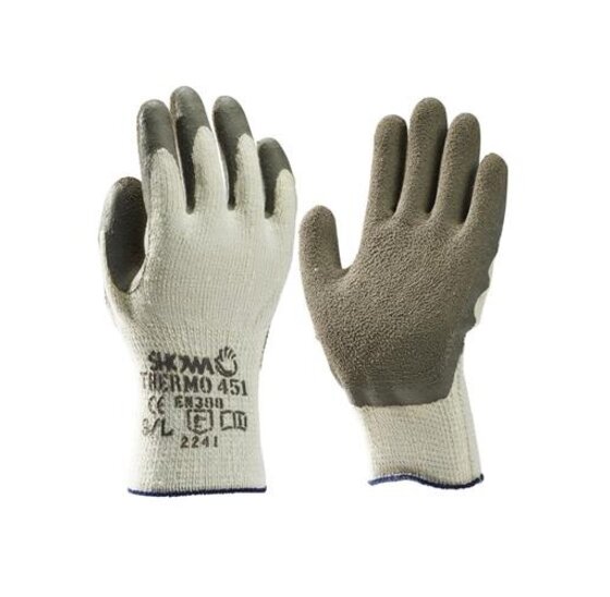 Wemekamp Werkhandschoenen Showa latex grijs 451 thermo XL-10