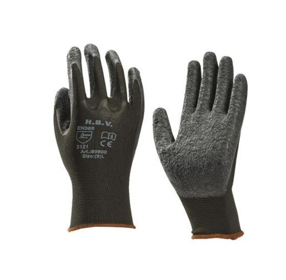 Wemekamp Werkhandschoenen HBV nylon latex coating zwart L-9
