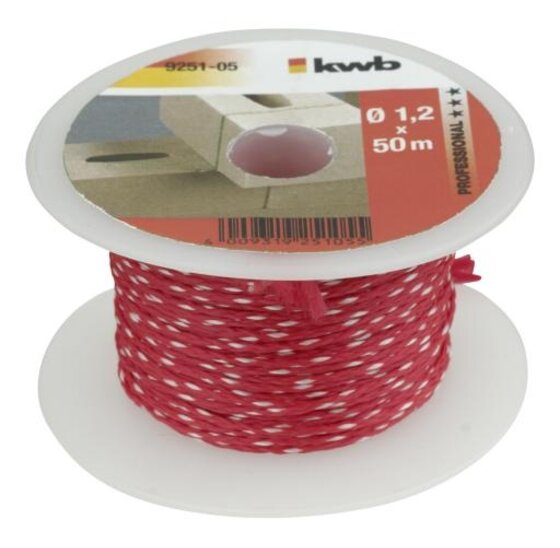Wemekamp Metselen en stucen - Metselkoord rood 50 meter 1,2 MM