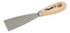 Plamuurmes 80 mm breed - Flexibel blad met houten heft