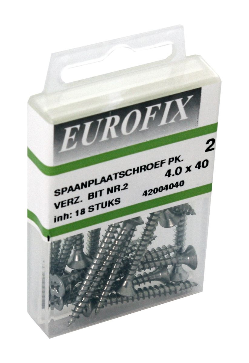 Wemekamp Eurofix Spaanplaatschroef Verzinkt PK - Blisterverpakking