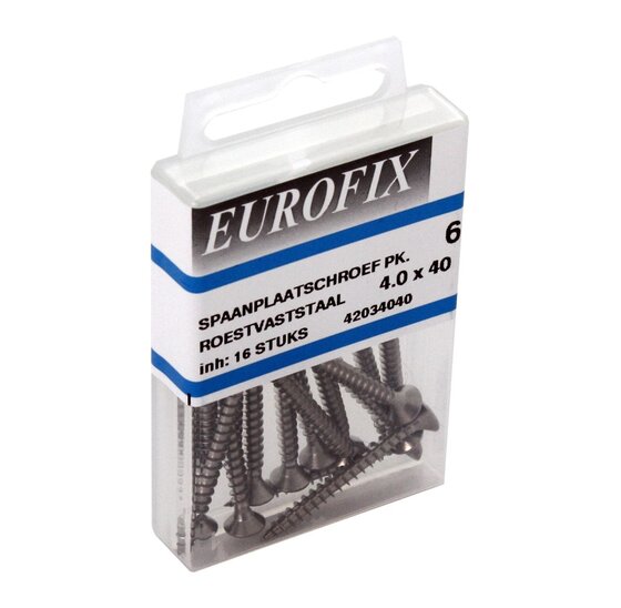 Wemekamp Eurofix blisterverpakking - Eurofix slotbout RVS