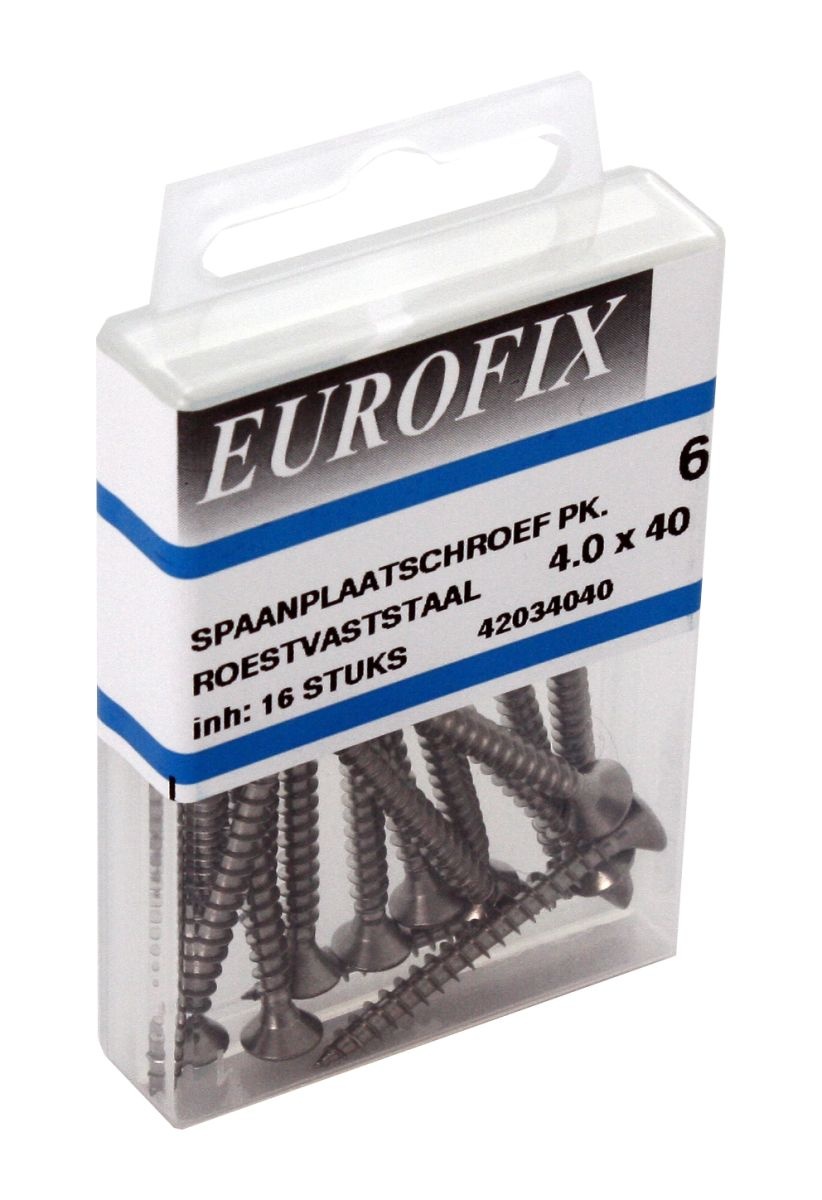 Wemekamp Eurofix blisterverpakking - Eurofix slotbout RVS