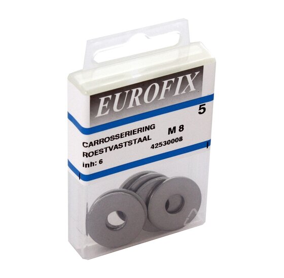 Wemekamp Eurofix blisterverpakking - Eurofix carrosseriering RVS M6 (12ST)