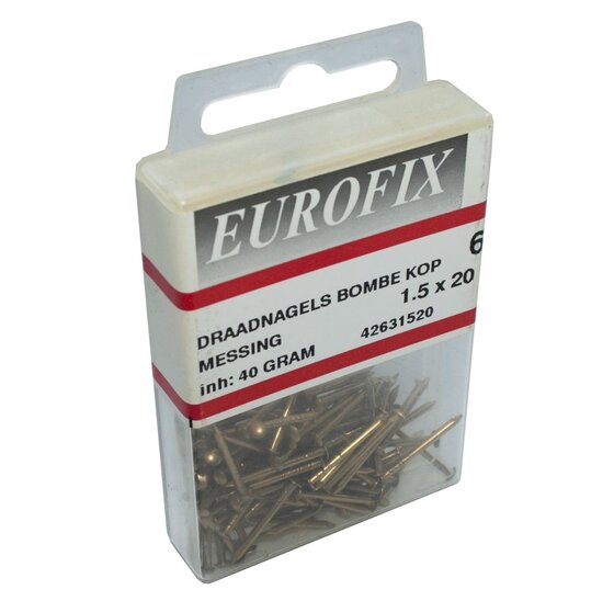 Wemekamp Eurofix Draadnagel Messing BB - Blisterverpakking