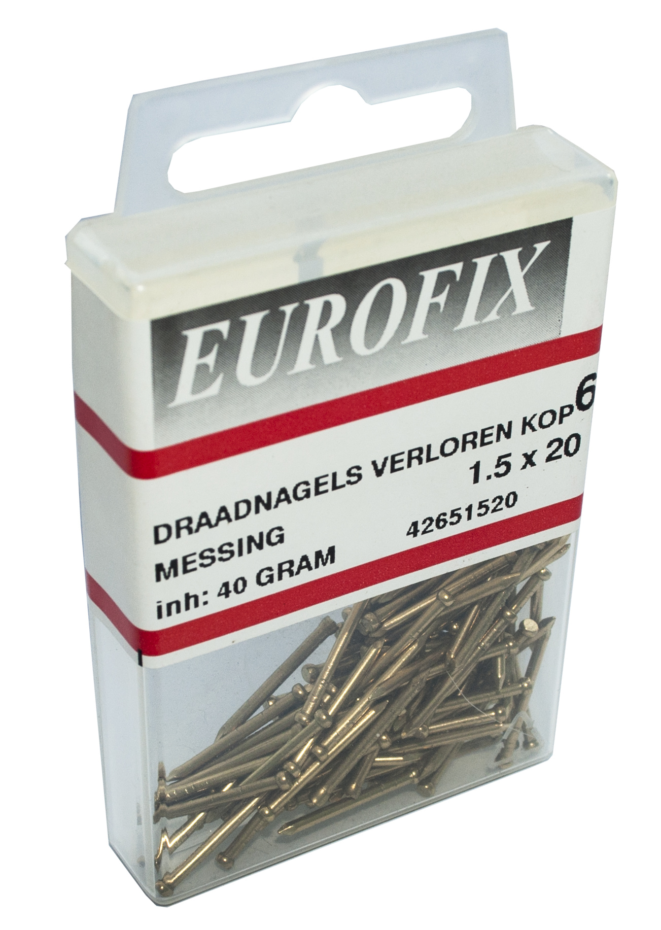 Wemekamp Eurofix Draadnagel Messing VK - Blisterverpakking