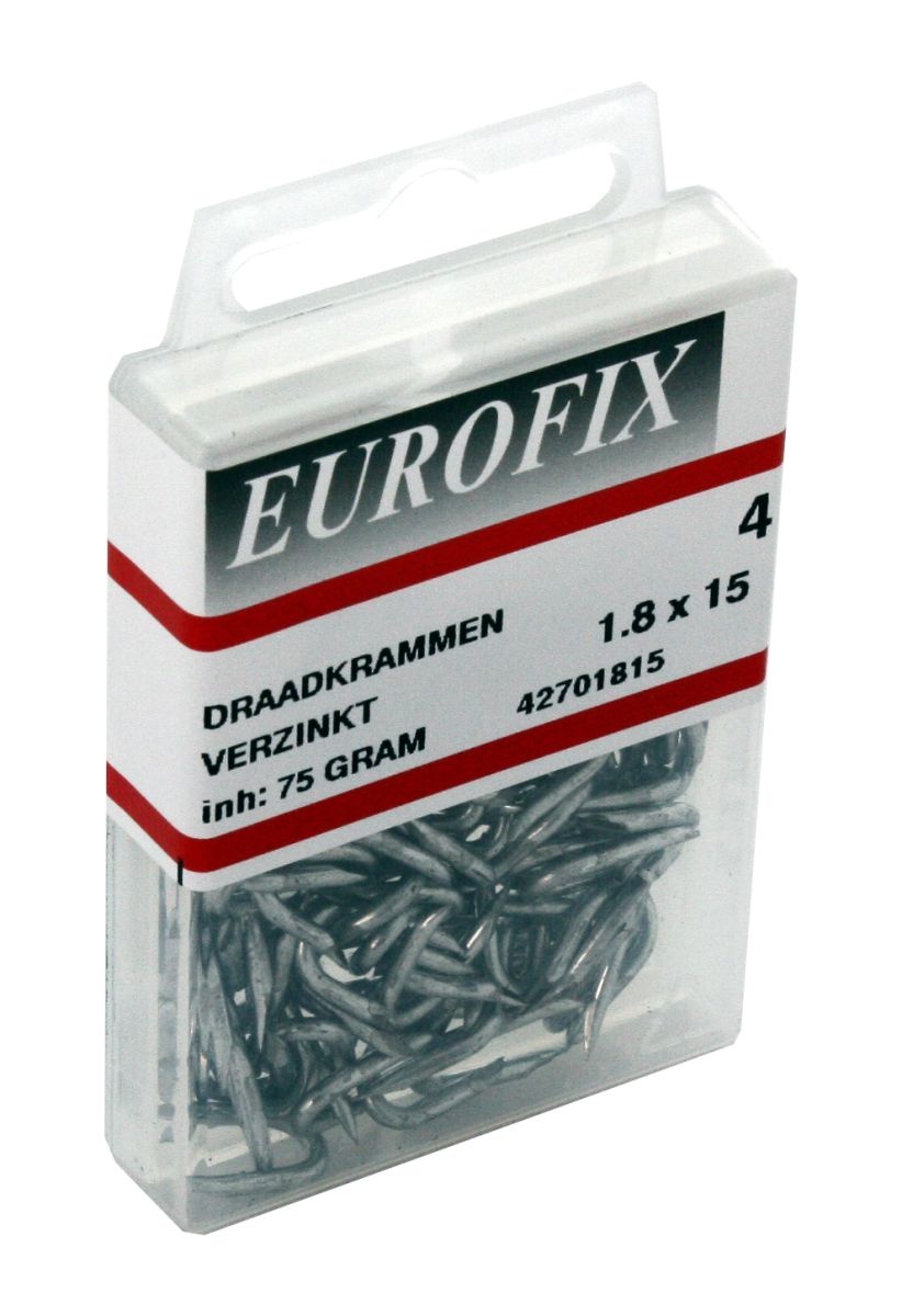 Wemekamp Eurofix Draadkram Verzinkt 1,8 x 15 mm - 75 gram