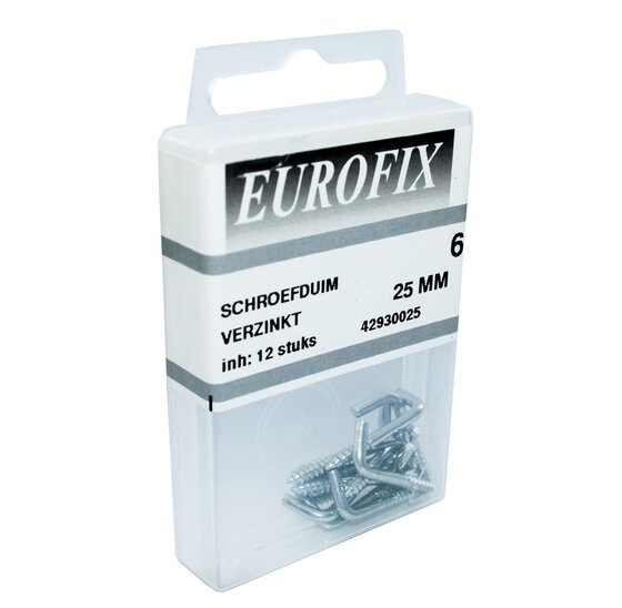 Wemekamp Eurofix blisterverpakking - Eurofix schroefduim verzinkt