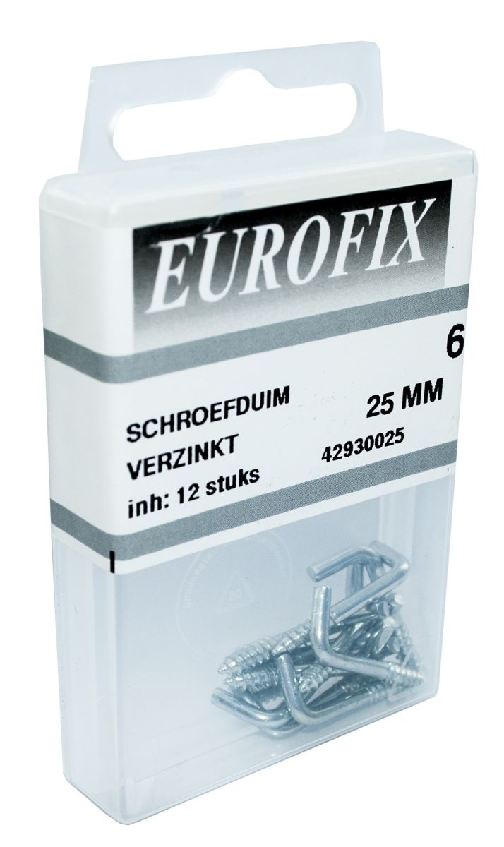 Wemekamp Eurofix blisterverpakking - Eurofix schroefduim verzinkt
