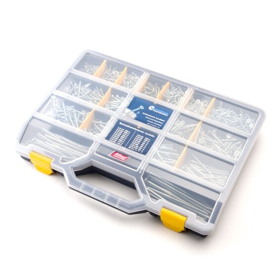 Wemekamp Assortimentskoffers - Assortimentskoffer spaanplaatschroef PK PZ wit verzinkt (2030ST)
