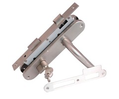 Eurofix Deurslot-set PC85 RVS 2-toers met Kruk en Cilinder
