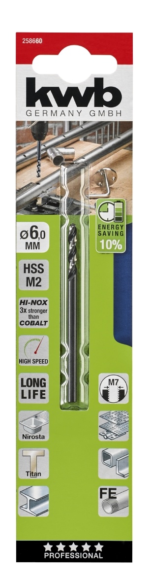 Hi-Nox HSS M2 Metaalboor 6,0 mm | Quick Cut Geometrie