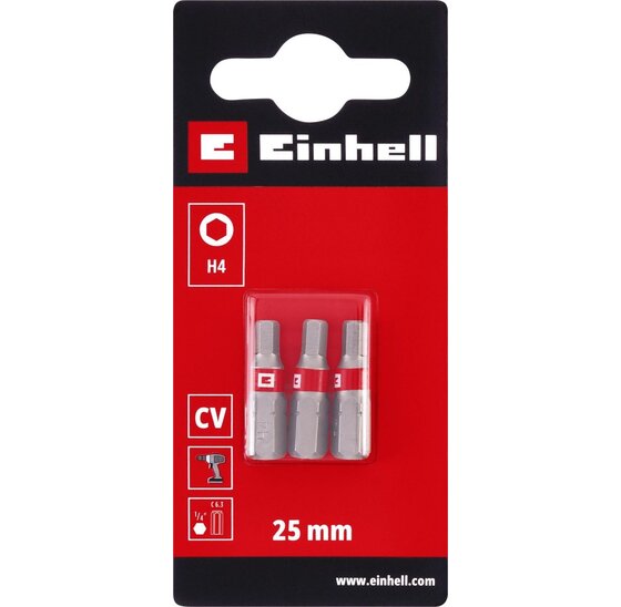 Wemekamp Schroefbit Standaard 25mm HEX4 - Set van 3 Stuks