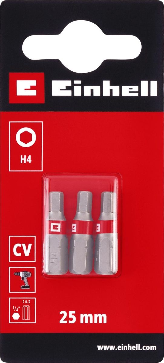 Wemekamp Schroefbit Standaard 25mm HEX4 - Set van 3 Stuks