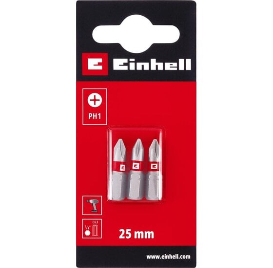 Einhell Schroefbit Philips PH1 25mm ¼" - 3 stuks