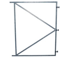 Poortframe Verzinkt 155x150 cm met 3 Verstelbare Ophangpunten