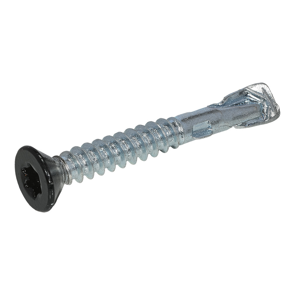 Proftec Poortframeschroef vleugelteks zwart TX-20 4.2x35mm (100st)