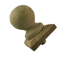 Luxe Bol 80x80mm - Houten Bolkop voor Tuinpalen