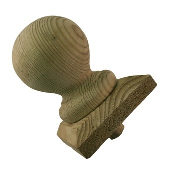 Luxe Bol 80x80mm - Houten Bolkop voor Tuinpalen