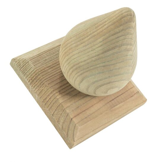 Peer 100x100mm - Houten sierelement voor paalafwerking