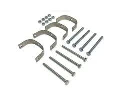 Montageset RVS voor bamboe schutting - complete bevestigingsset