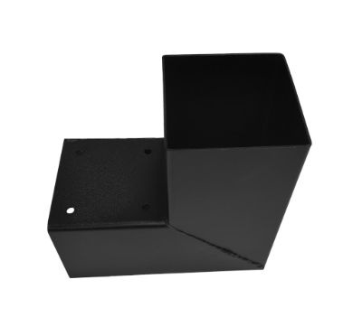 Hoekverbinder voor palen 121x121 mm zwart - 2 mm