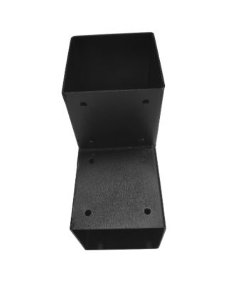 Hoekverbinder voor palen 121x121 mm zwart - 2 mm