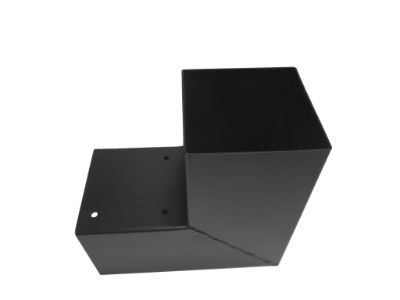 Hoekverbinder voor palen 151x151 mm zwart - 2 mm