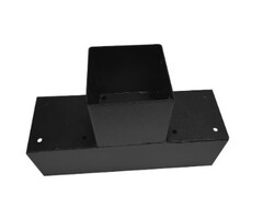 T-verbinder voor palen 121x121 mm zwart - 2 mm