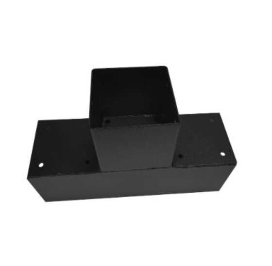 T-verbinder voor palen 121x121 mm zwart - 2 mm