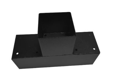 T-verbinder voor palen 121x121 mm zwart - 2 mm