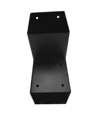 T-verbinder voor palen 121x121 mm zwart - 2 mm