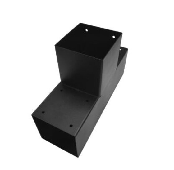T-verbinder voor palen 151x151 mm zwart - 2 mm