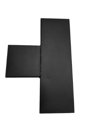 T-verbinder voor palen 151x151 mm zwart - 2 mm