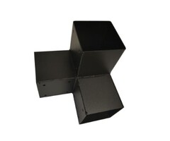 Dubbele hoekverbinder palen 121x121 mm zwart - 2 mm
