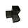 Dubbele hoekverbinder palen 121x121 mm zwart - 2 mm