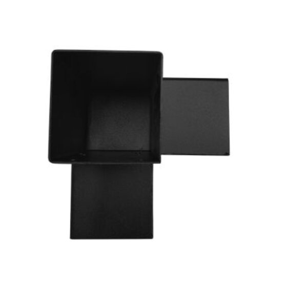 Dubbele hoekverbinder palen 121x121 mm zwart - 2 mm