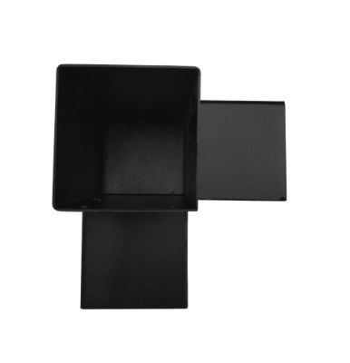 Dubbele hoekverbinder palen 121x121 mm zwart - 2 mm