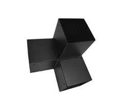 Dubbele hoekverbinder 151x151 mm zwart - 2 mm staal